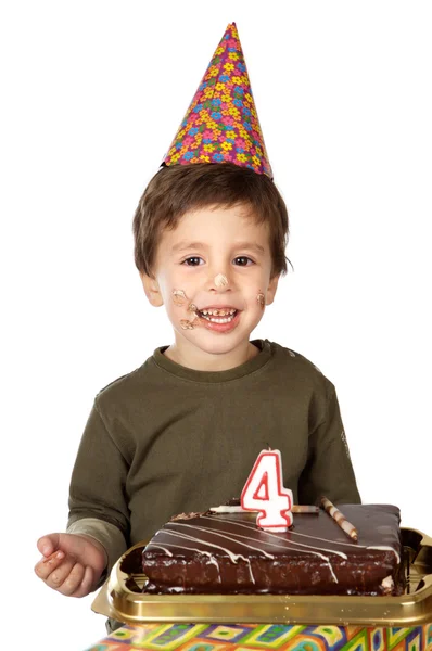 Adorable enfant célébrant son anniversaire — Photo