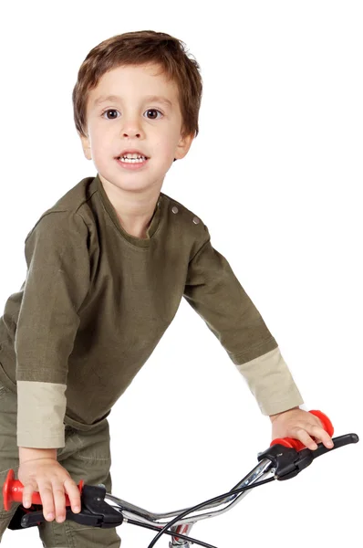 Sevimli çocuk Bisiklete binme — Stok fotoğraf