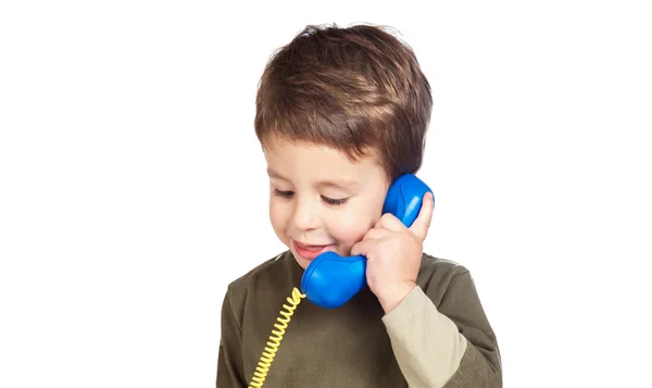 Adorabile bambino al telefono — Foto Stock