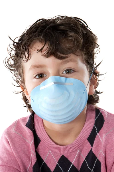 インフルエンザに感染した子供、 — ストック写真
