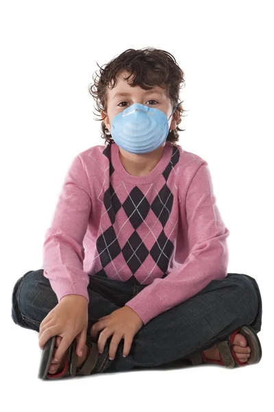 Kind mit Grippe infiziert — Stockfoto
