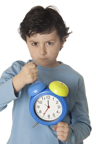 Child angry by wake up early — Stock Photo, Image