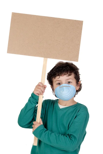 Criança infetada com gripe A — Fotografia de Stock