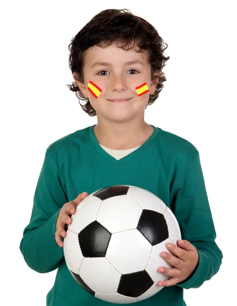 Adorable child follower of Spanish Selection — Stock Photo, Image