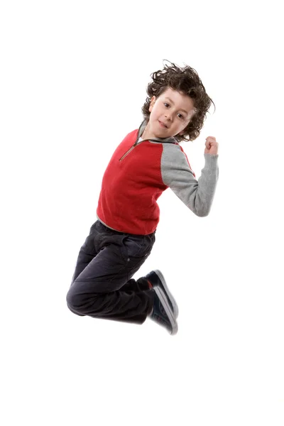Toddler dziecko skoki — Zdjęcie stockowe