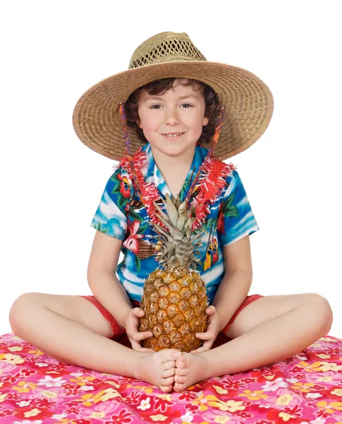 Adorable garçon jouant pendant les vacances — Photo