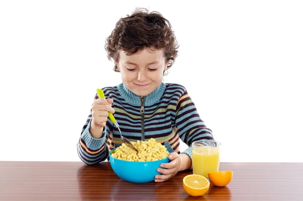 Bambino che fa colazione — Foto Stock