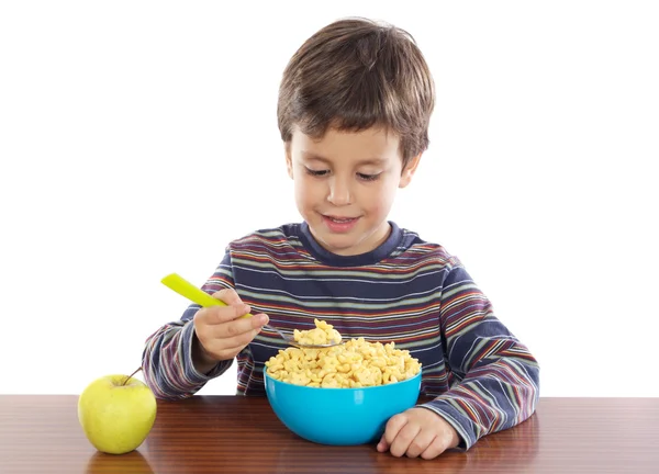 Child breakfasting — Stock Photo, Image