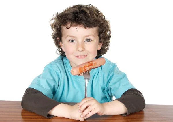 Rozkošné dítě jíst — Stock fotografie