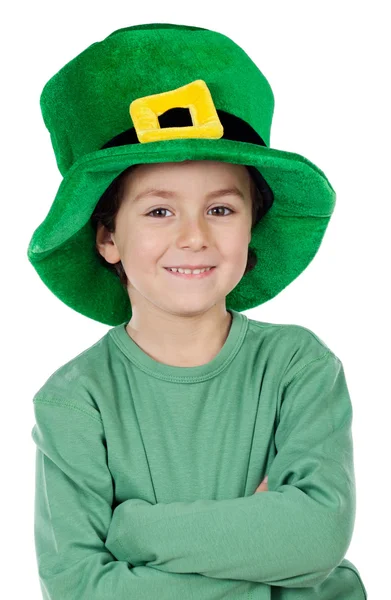Barn whit hatt av saint patricks — Stockfoto