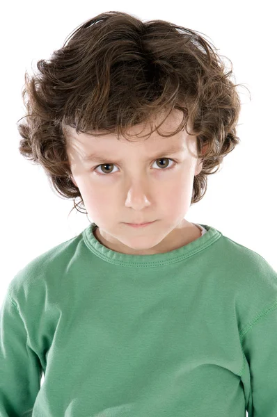 Knappe jongen boos — Stockfoto
