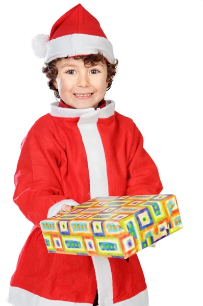 Rozkošný chlapec v vánoční — Stock fotografie