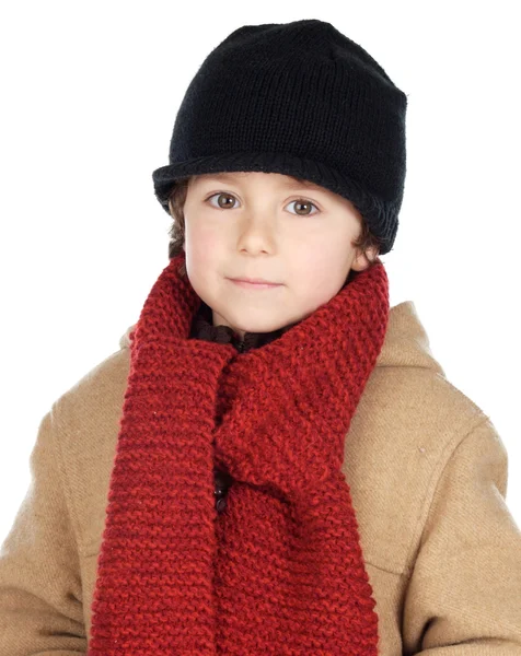 Adorabile vestito ragazzo per l'inverno — Foto Stock