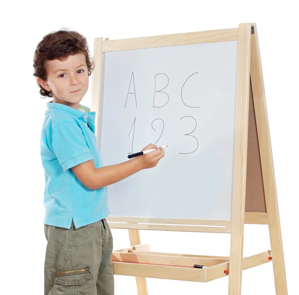 Adorable niño estudiando —  Fotos de Stock