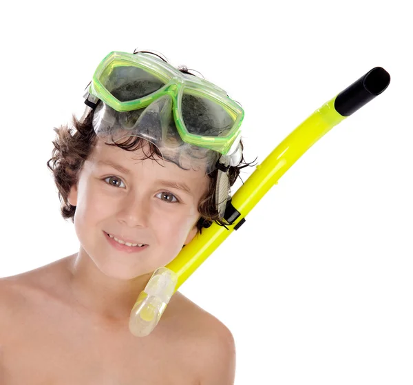 ダイビング マスクを持つ子供 — ストック写真