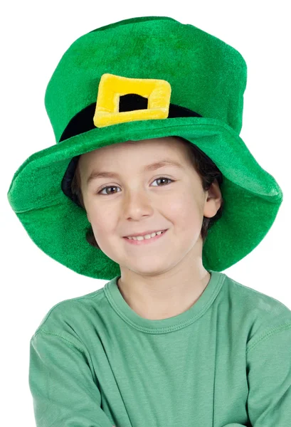 Дитина нітрохи капелюх Сен Patrick — стокове фото