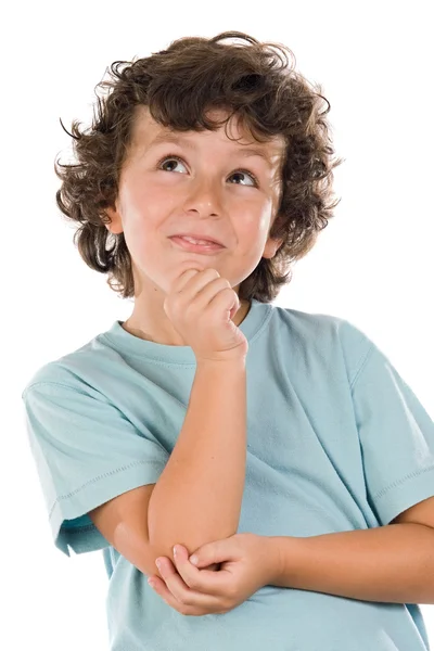 Yakışıklı bir çocuk komik portresi — Stok fotoğraf