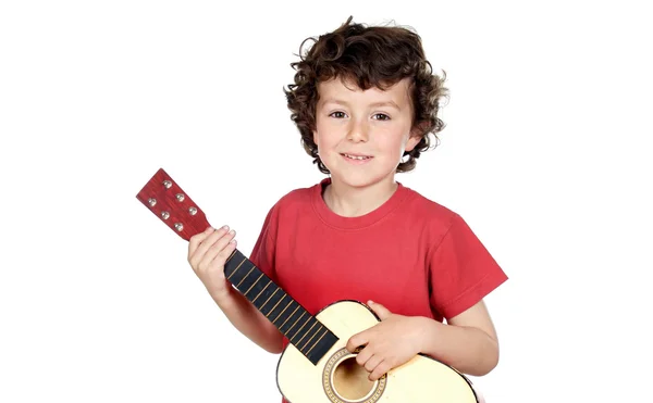 Gyermek gitározni — Stock Fotó