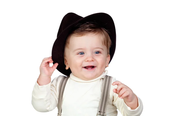 Krásné blonďaté dítě s modrýma očima — Stock fotografie