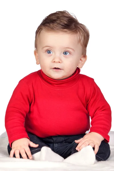 Bebê loiro bonito — Fotografia de Stock