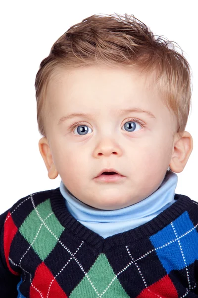 青い目と金髪の美しい赤ちゃん — ストック写真
