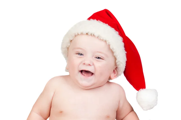 Vackra brud med blå ögon och jul hatt — Stockfoto