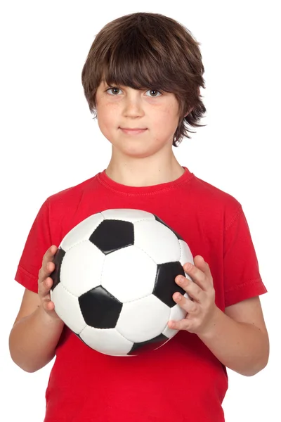 Bir top ile çok güzel çocuk — Stok fotoğraf