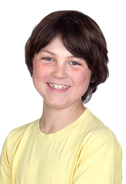 Смішний портрет хлопчика-оленяти — стокове фото