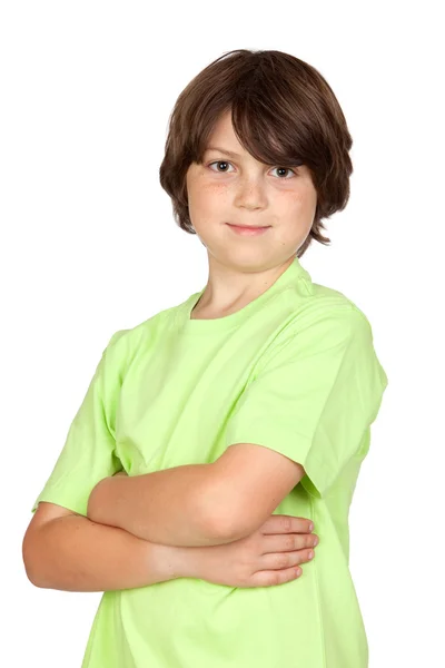 Смішний портрет хлопчика-оленяти — стокове фото