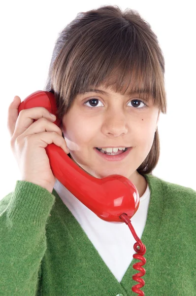 Menina falando ao telefone — Fotografia de Stock