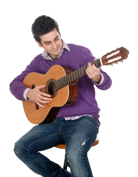 Casual guitarist — Stock Photo, Image