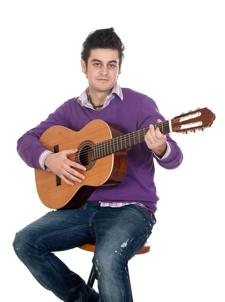 Казуальный гитарист — стоковое фото