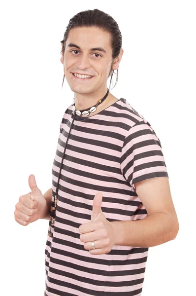Young with thumbs up — Stock Photo, Image