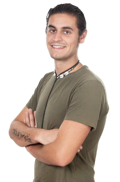 Jongen whit t tattoo — Stockfoto