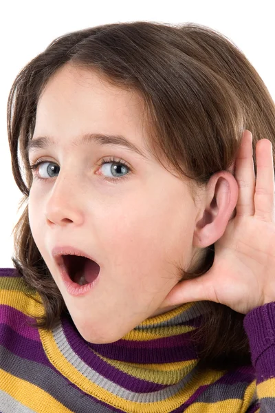 Adorable girl hearing — Stock Photo, Image
