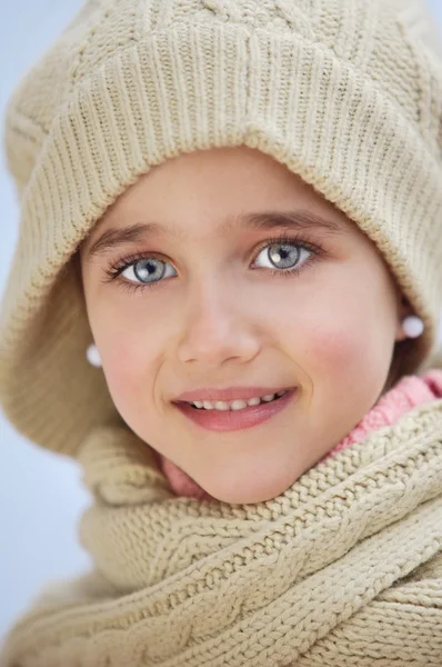一个可爱的小女孩的珍贵的脸 — 图库照片