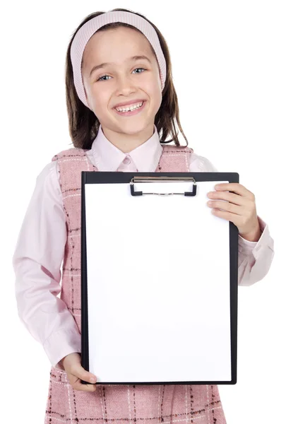 Student with notepad — Stock Photo, Image