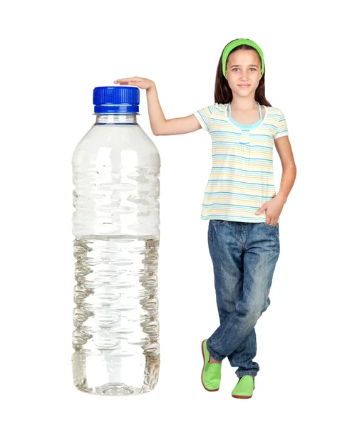 Drinking From A Giant Water Bottle - Stock Photos