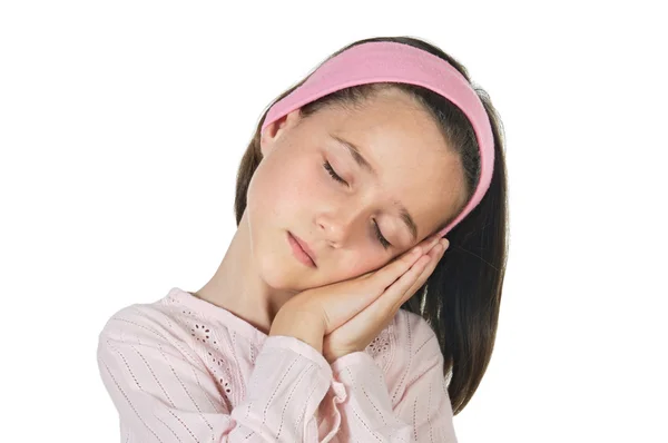 Schlafendes reizendes Mädchen — Stockfoto