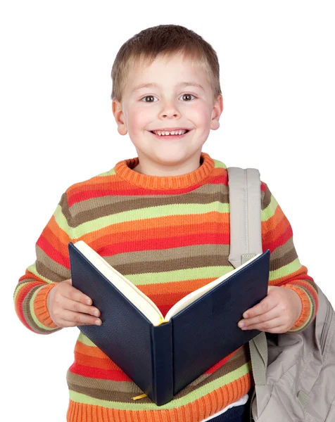 Studentenkind mit Büchern — Stockfoto