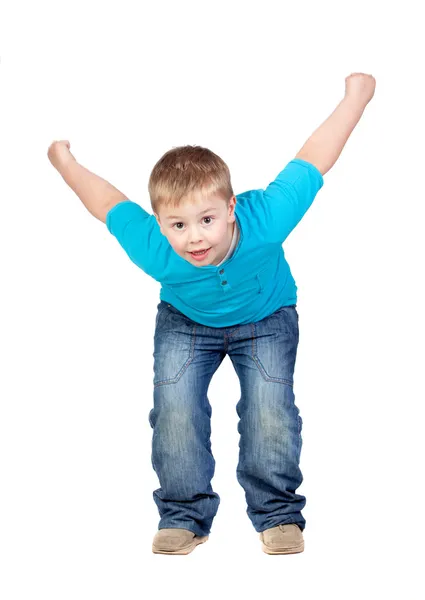 Criança adorável pulando — Fotografia de Stock