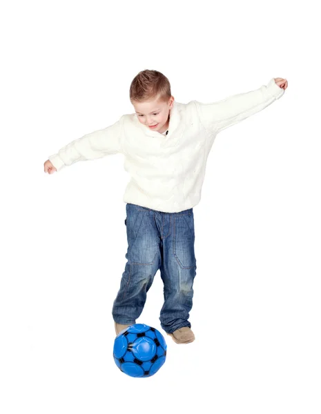 Adorable enfant avec une balle — Photo