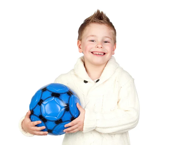 Toddler dziecko z piłką — Zdjęcie stockowe