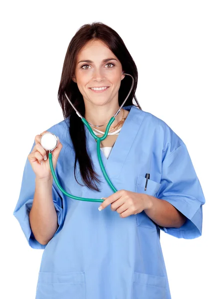 Attractive brunette doctor — Stock Photo, Image