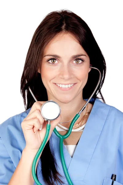 Attractive brunette doctor — Stock Photo, Image