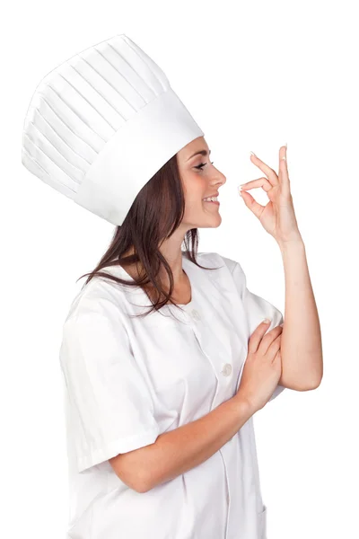 Jolie cuisinière femme — Photo