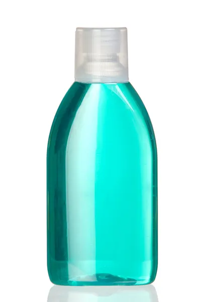 Botella de enjuague bucal con reflexión —  Fotos de Stock