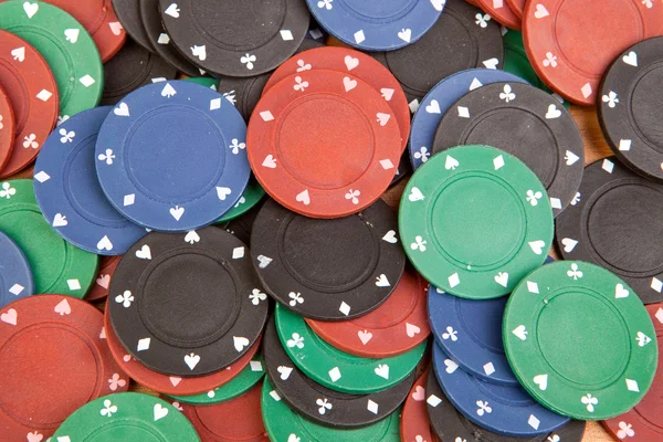 Beaucoup de jetons de poker — Photo