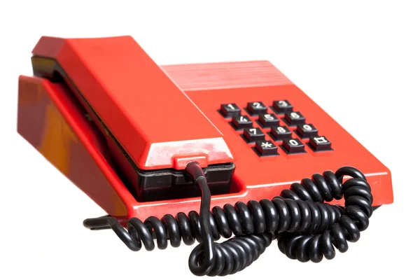 Червоний телефон — стокове фото