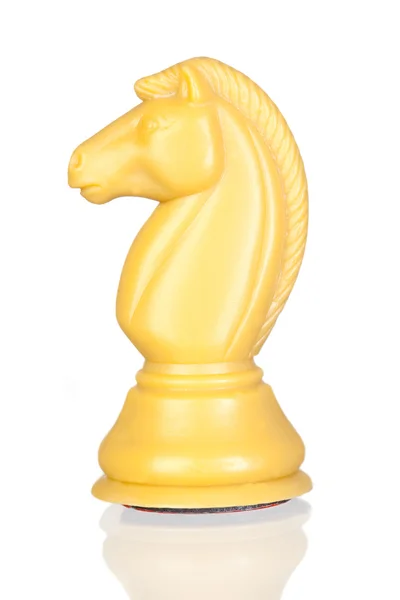 Шахматы белого коня — стоковое фото